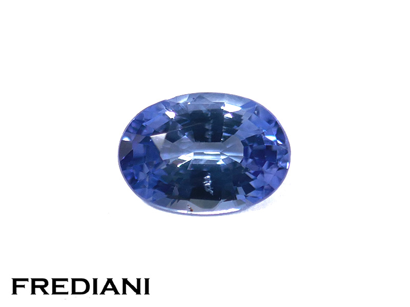 Saphir bleu ovale