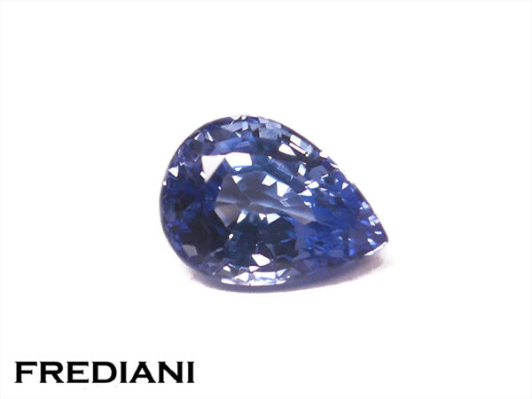 Saphir bleu poire certifié