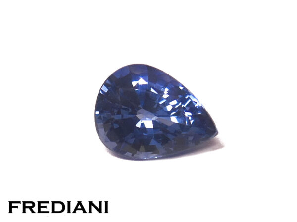 Saphir bleu poire certifié