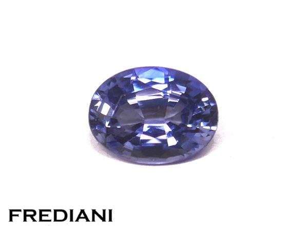 Saphir bleu ovale certifié