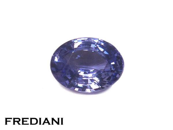 Saphir bleu ovale certifié