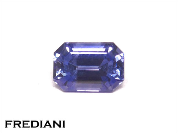 Saphir bleu rectangulaire