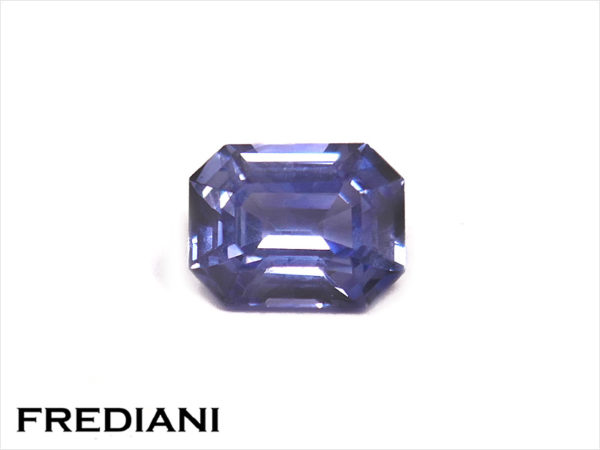 Saphir bleu rectangulaire