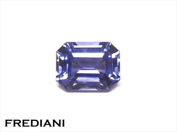 Saphir bleu rectangulaire