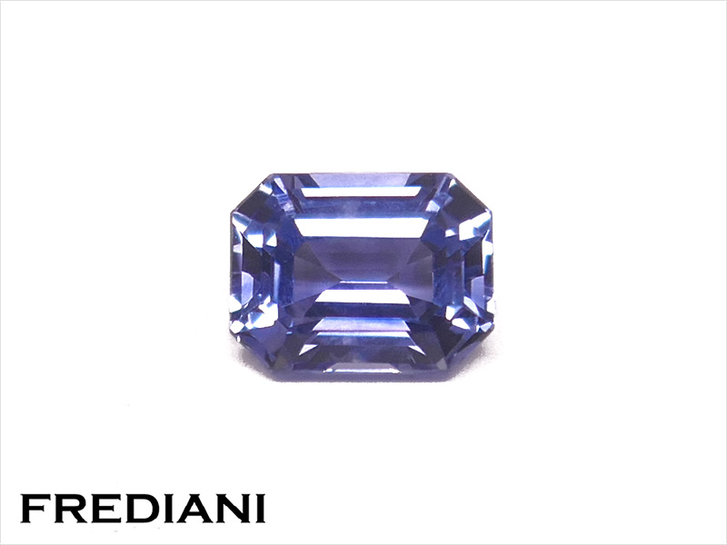 Saphir bleu rectangulaire