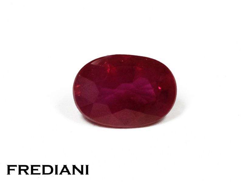 Rubis ovale certifié
