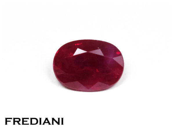 Rubis ovale certifié