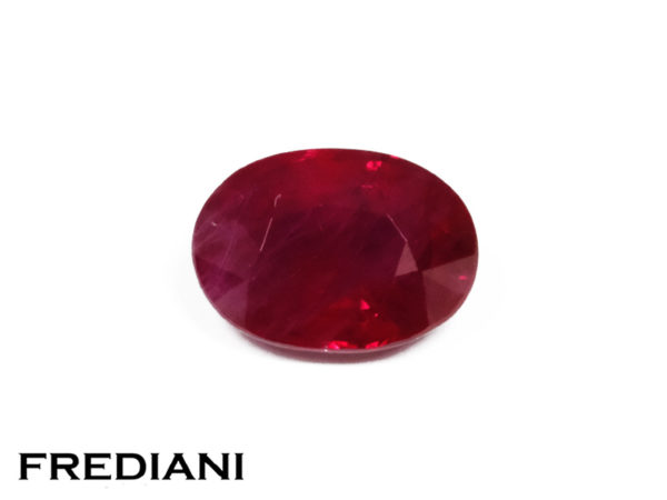 Rubis ovale certifié