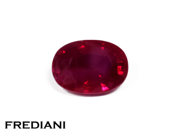 Rubis ovale certifié