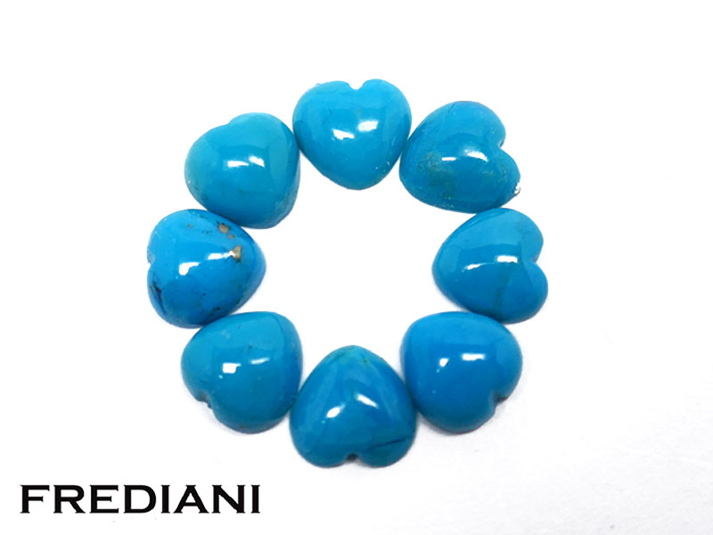 Lot de 8 turquoises coeurs