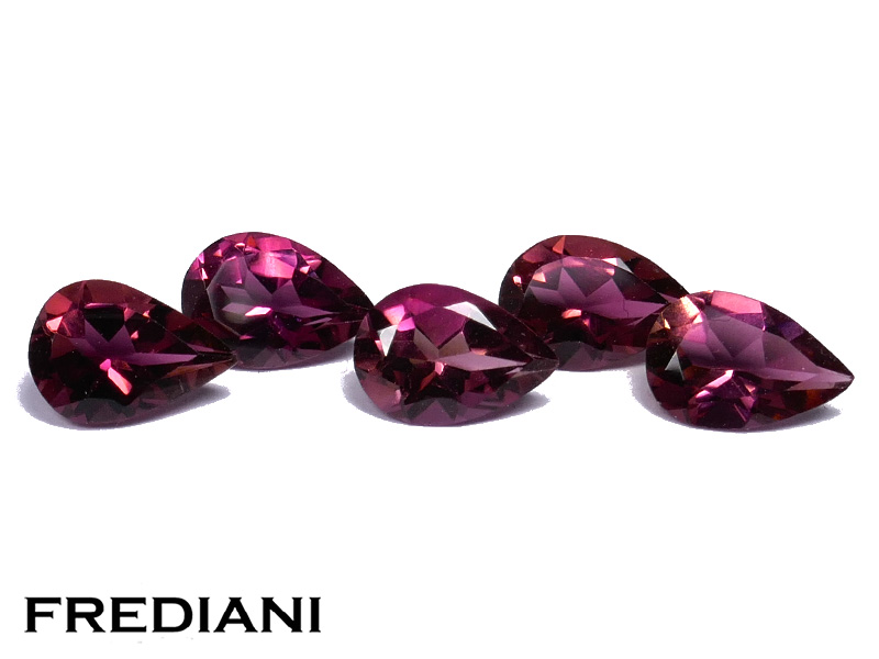 Lot de tourmalines roses poires naturelles