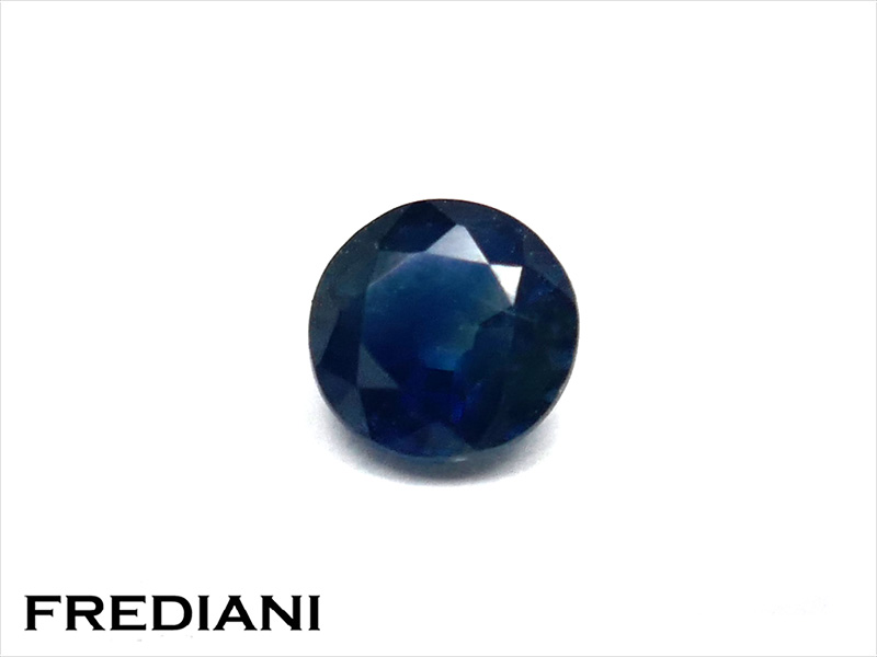 Saphir bleu rond