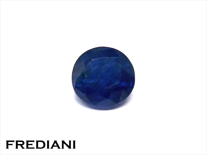 Saphir bleu rond