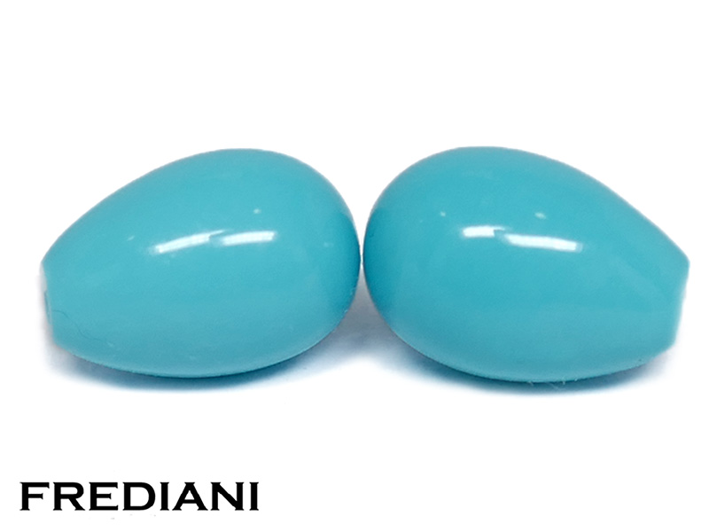 Paire de pampilles en turquoise