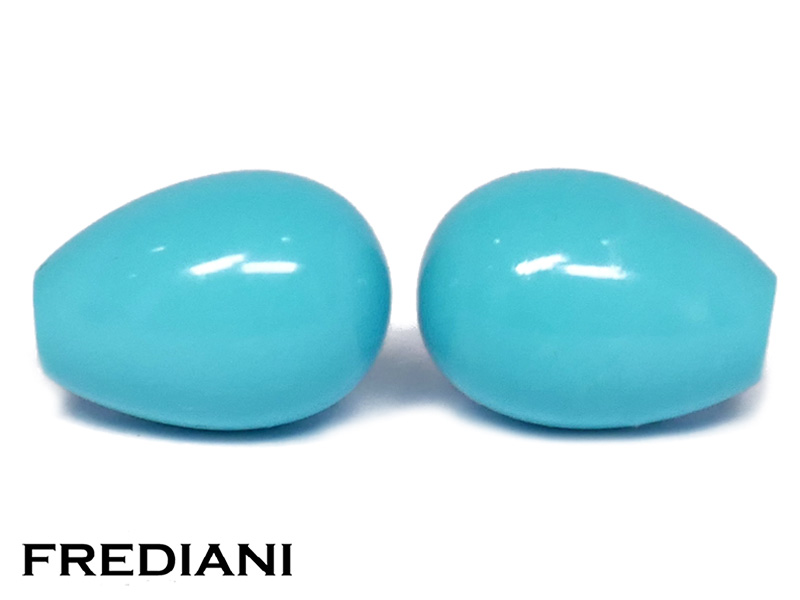 Paire de pampilles en turquoise