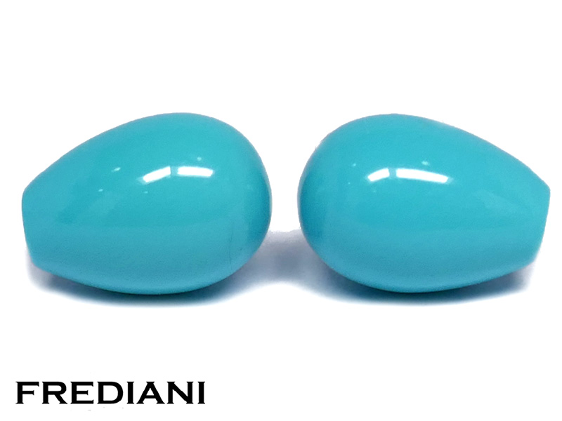 Paire de pampilles en turquoise