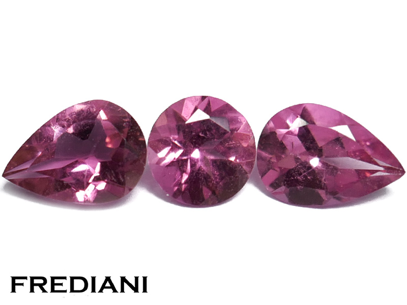 Lot de tourmalines roses naturelles