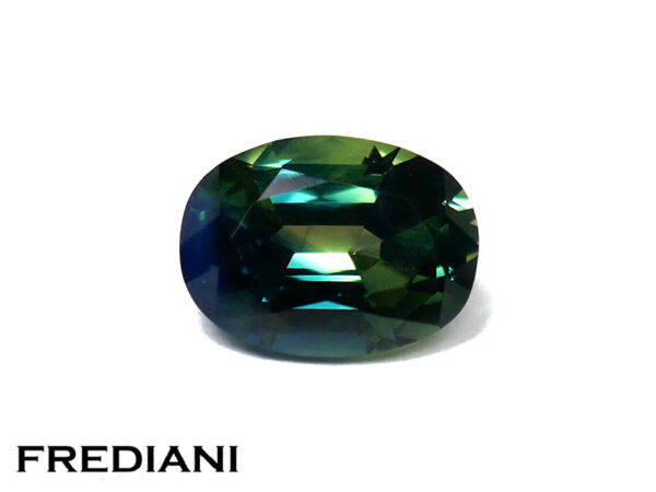Saphirs "teal" ovale certifié