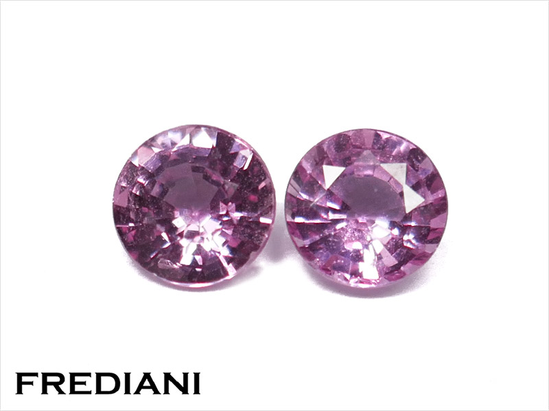 Paire de saphirs roses ronds