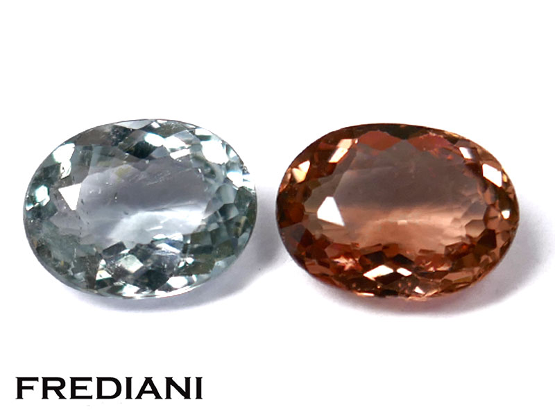 Paire de tourmalines ovales naturelles