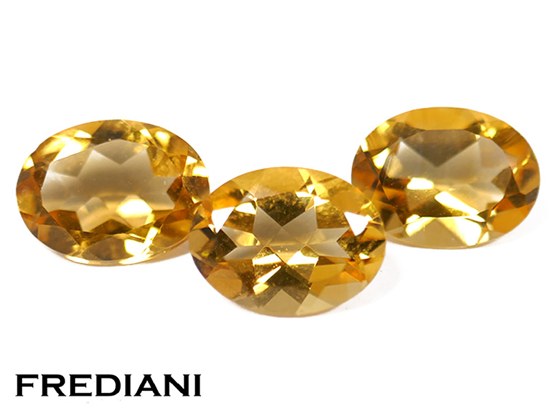 3 Citrines ovales