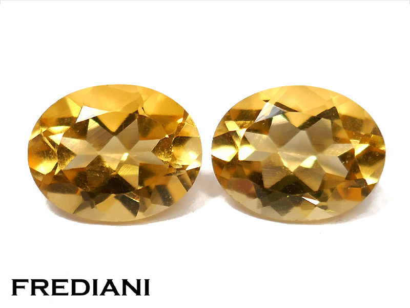 Paire de citrines ovales