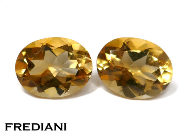 Paire de citrines ovales