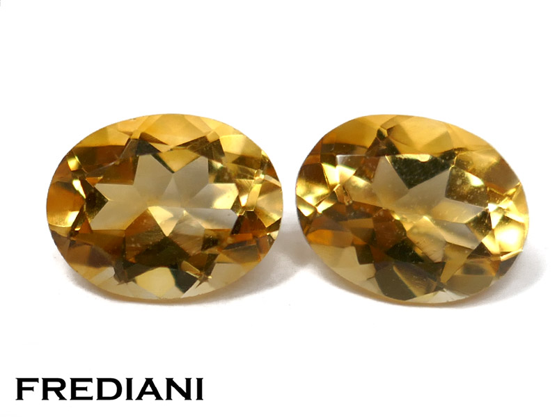 Paire de citrines ovales