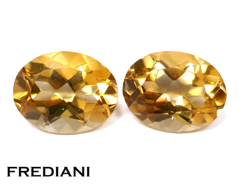 Paire de citrines ovales