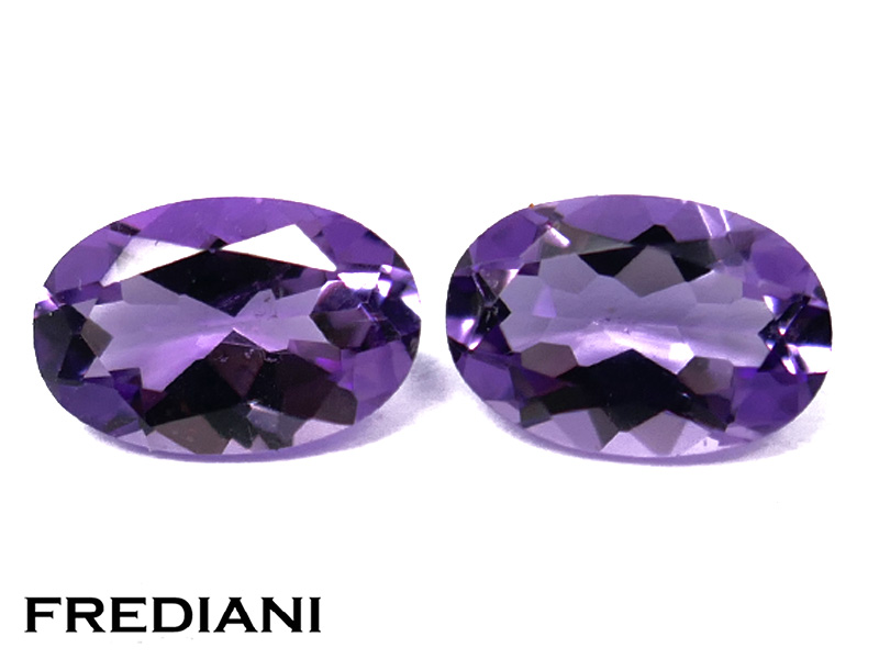 Paire d'améthystes ovales