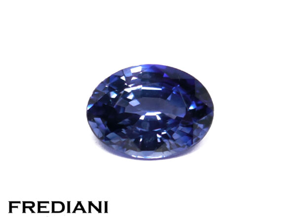Saphir bleu ovale