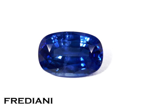 Saphir bleu coussin