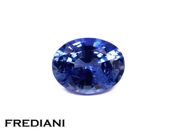 Saphir bleu ovale