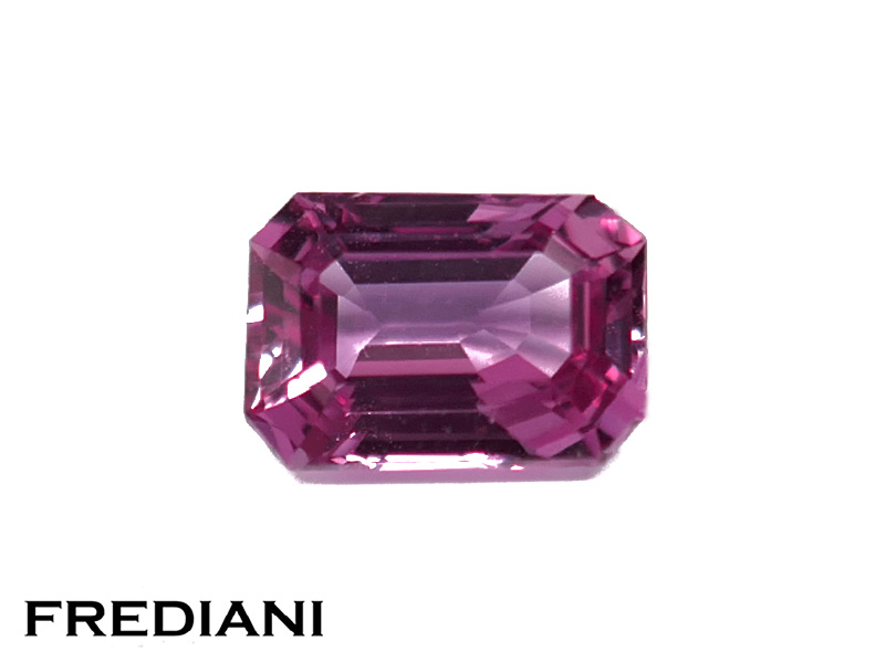 Saphir rose rectangulaire