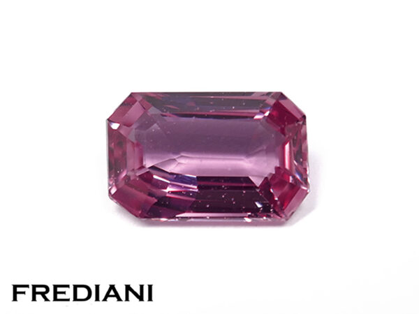 Saphir rose rectangulaire