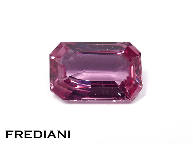 Saphir rose rectangulaire