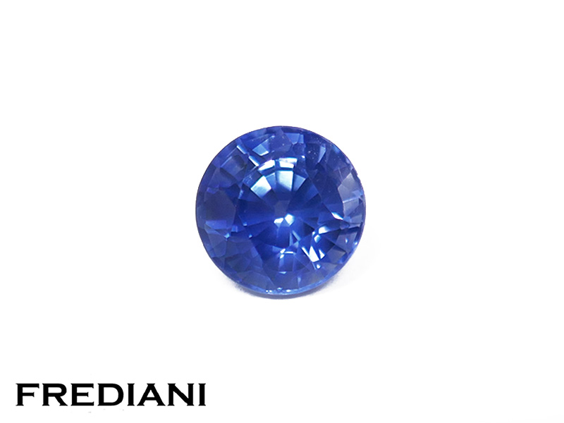 Saphir bleu rond