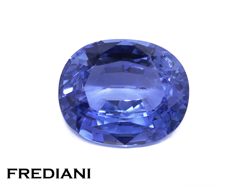 Saphir Ceylan bleu ovale certifié