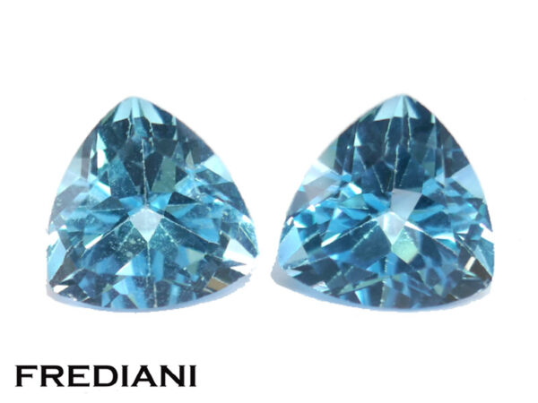 Paire de topazes bleues troïdias