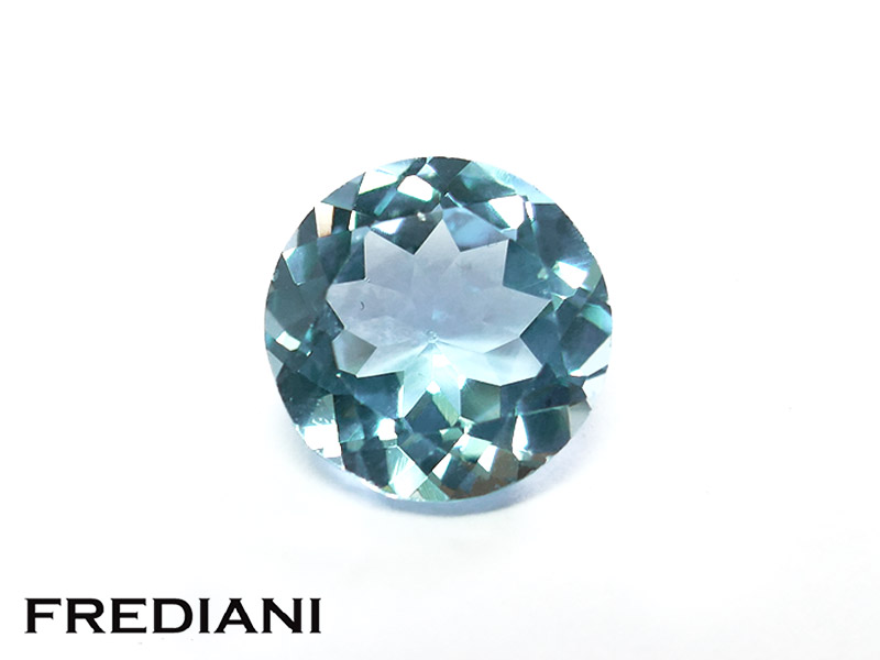 Topaze bleue ronde