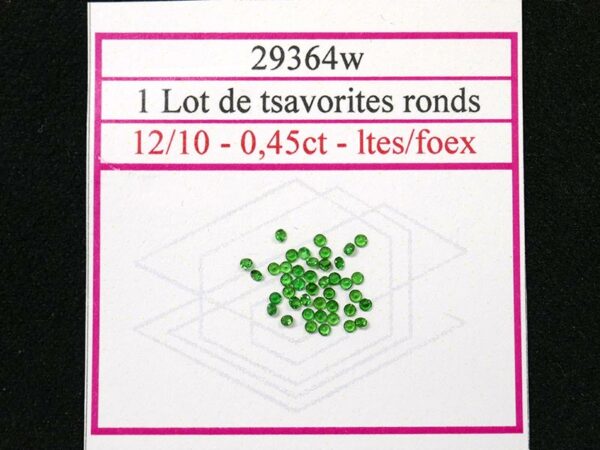 Grenats Tsavorites ronds taille brillant