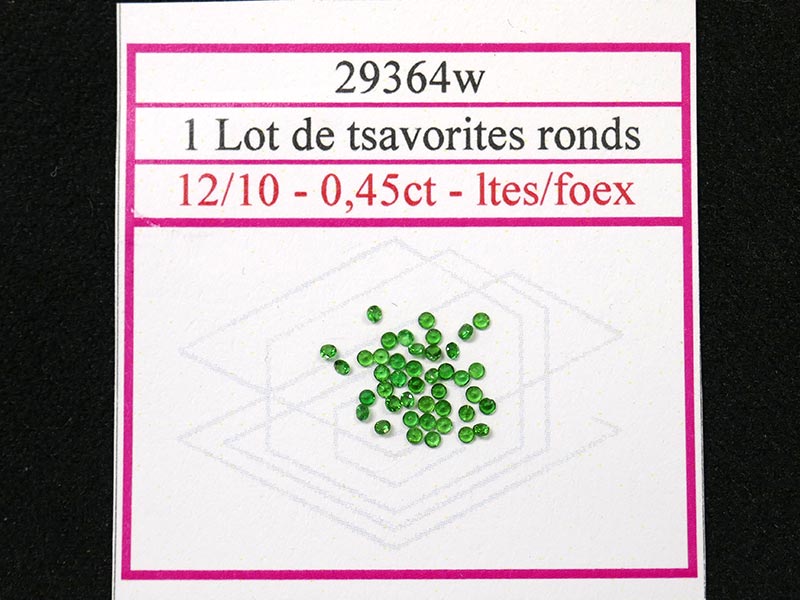 Grenats Tsavorites ronds taille brillant