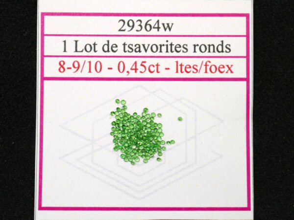 Grenats Tsavorites ronds taille brillant