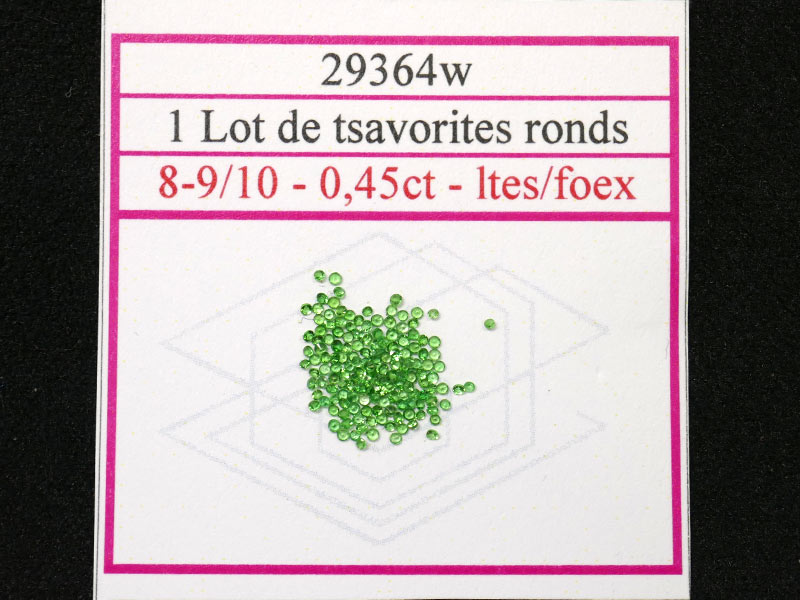 Grenats Tsavorites ronds taille brillant