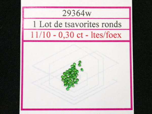 Grenats Tsavorites ronds taille brillant