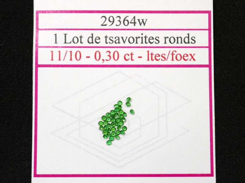 Grenats Tsavorites ronds taille brillant