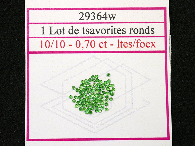Grenats Tsavorites ronds taille brillant