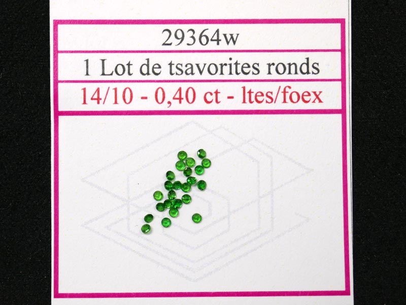 Grenats Tsavorites ronds taille brillant