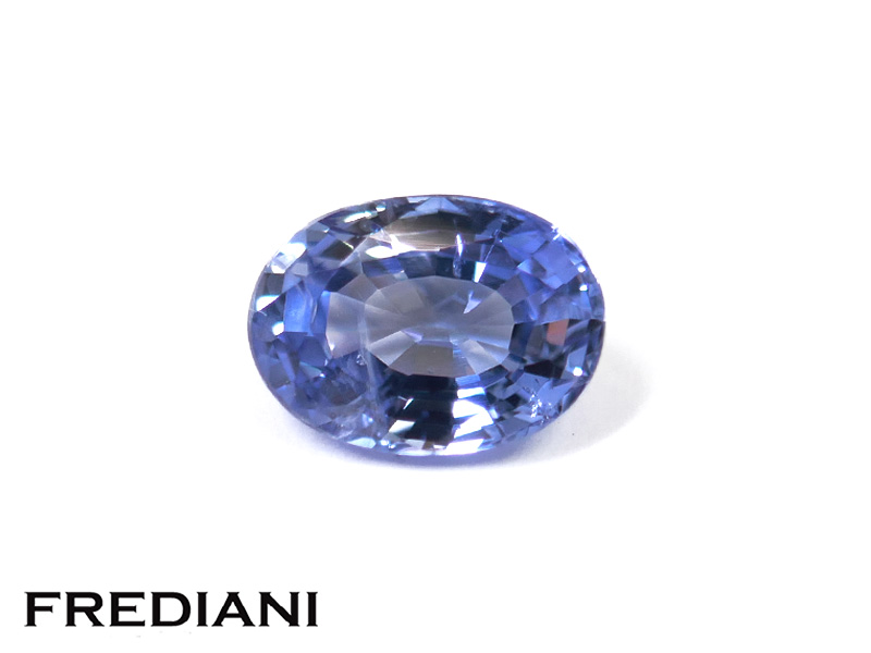 Saphir bleu ovale