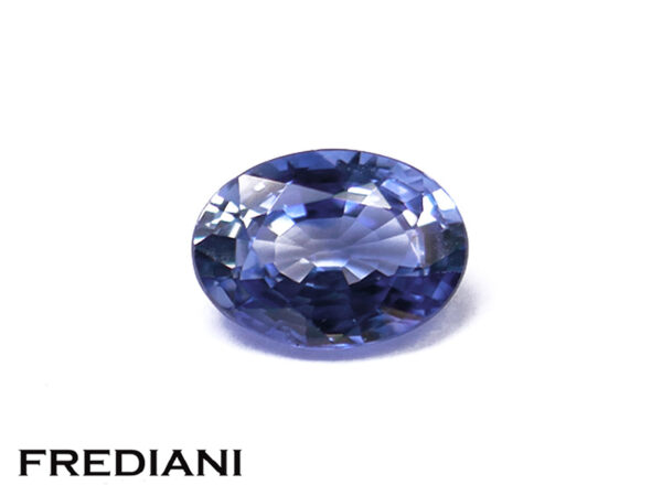 Saphir bleu ovale